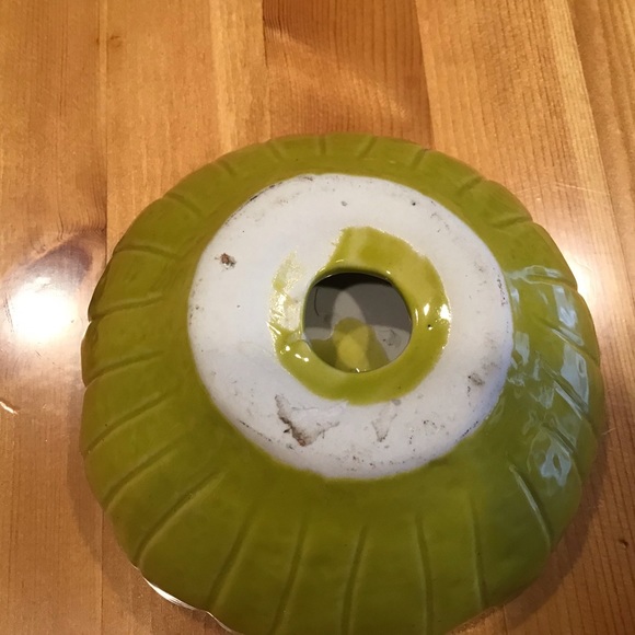 VINTAGE GREEN FLORAL TRINKET DISH - Picture 4 of 4